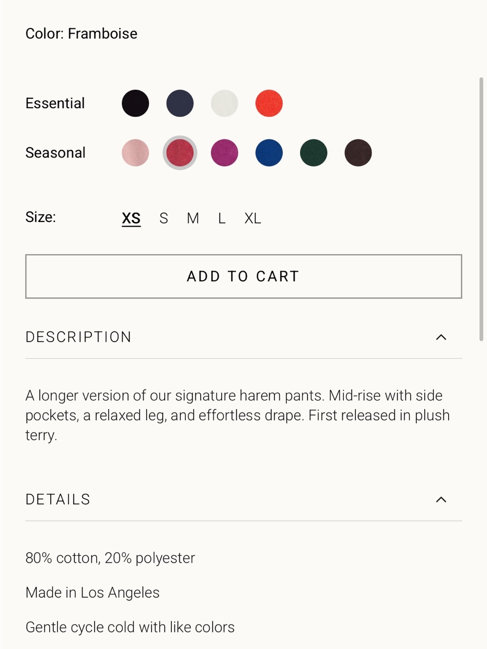Suzi Kondi Terry Jogger Pants in Limited Framboise Color - Picture 2 of 6